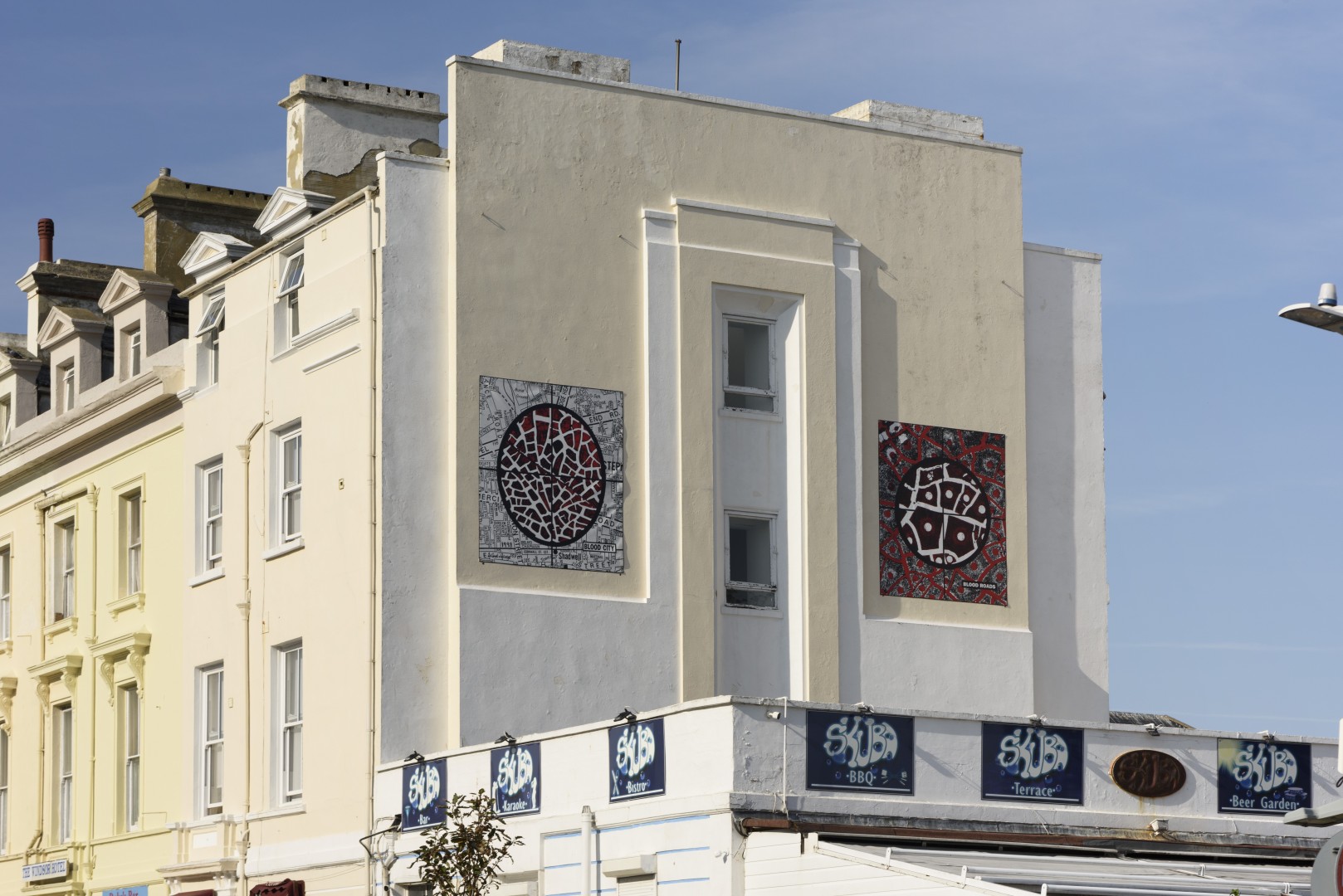 Gilbert  amp  George BLOOD CITY 1998  amp  BLOOD ROADS 1998 Exhibited at Creative Folkestone Triennial 2021 courtesy of the artists  Photo by Thierry Bal 16