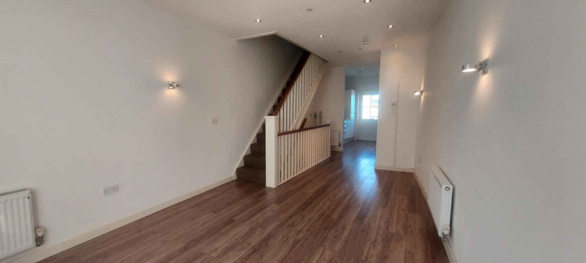 living room to kitchen stairs up